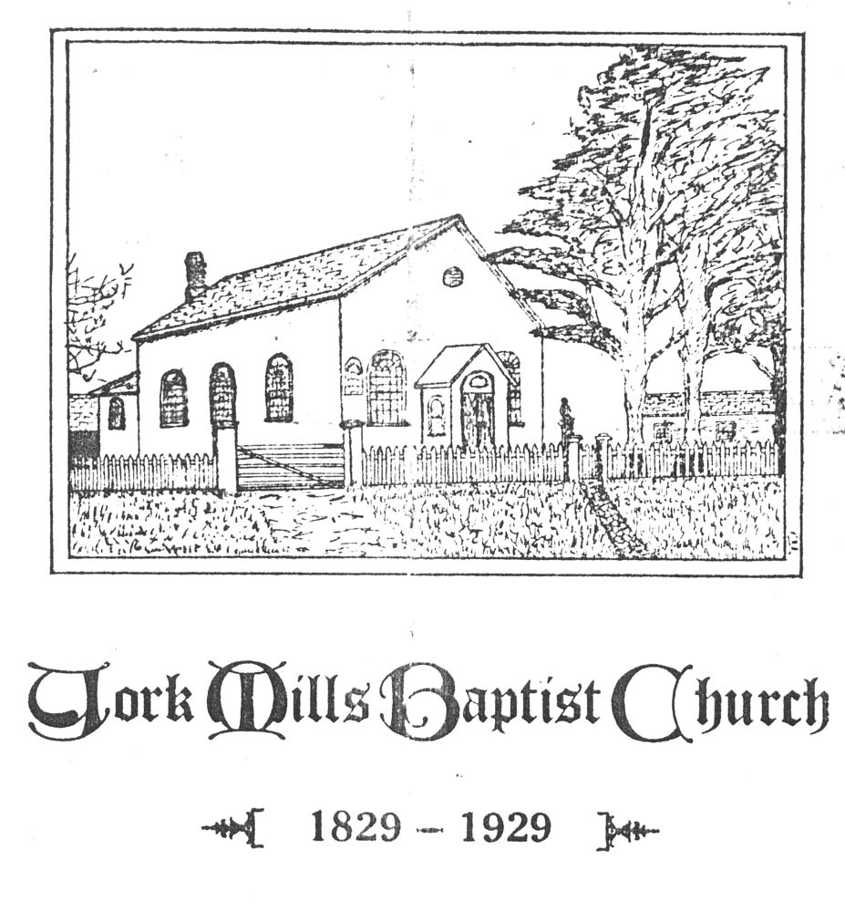 Remarks about York Mills Baptist Church (and St Johns Anglican church beyond it)
by George Hamilton Gooderham
